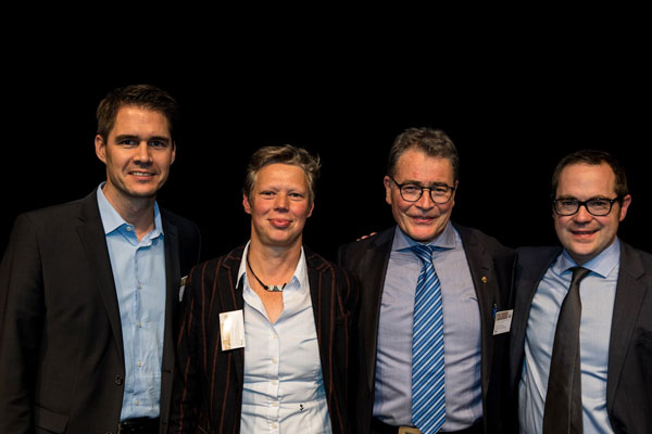 Der neue GFFC-Vorstand (v.l.n.r.): Dr. Köhne, Dr. Röser, Dr. Stinus, Dr. Walcher