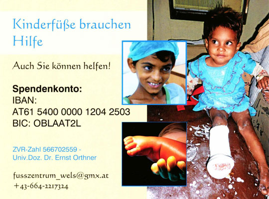 Projekt in Indien: Kinderfüße brauchen Hilfe Projekt in Indien: Kinderfüße brauchen Hilfe